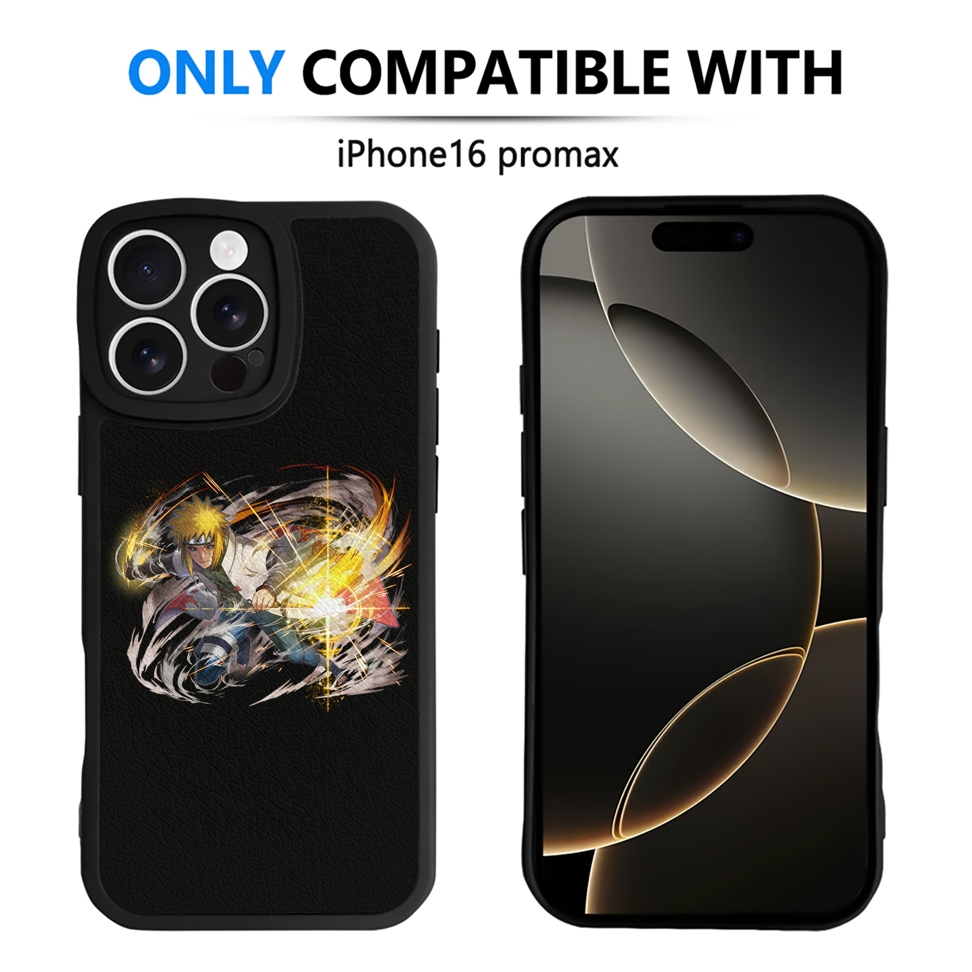 （画像用） NARUTO -ナルト- 波風 ミナト Namikaze Minato 【iPhone 16シリーズ対応】シリコンスマホケース（レザー調） 材質：シリコン